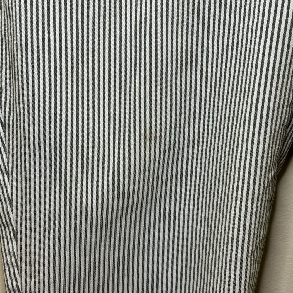 Chico's Perfect Stretch Striped Pants White Green Size 0 - Picture 4 of 6